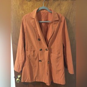 Double Breasted Solid Blazer